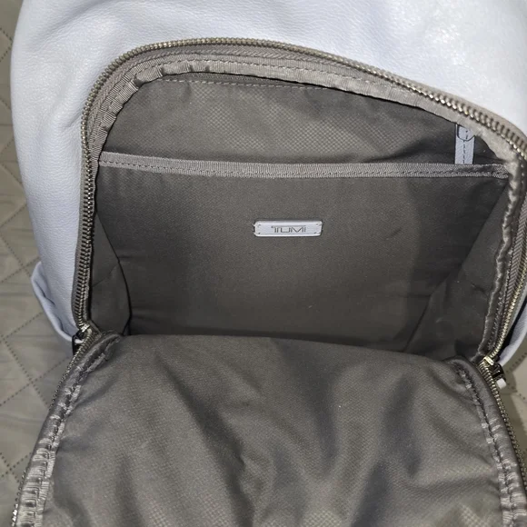 Tumi Daniella Baby Blue Leather Voyager Backpack. - Picture 3 of 5